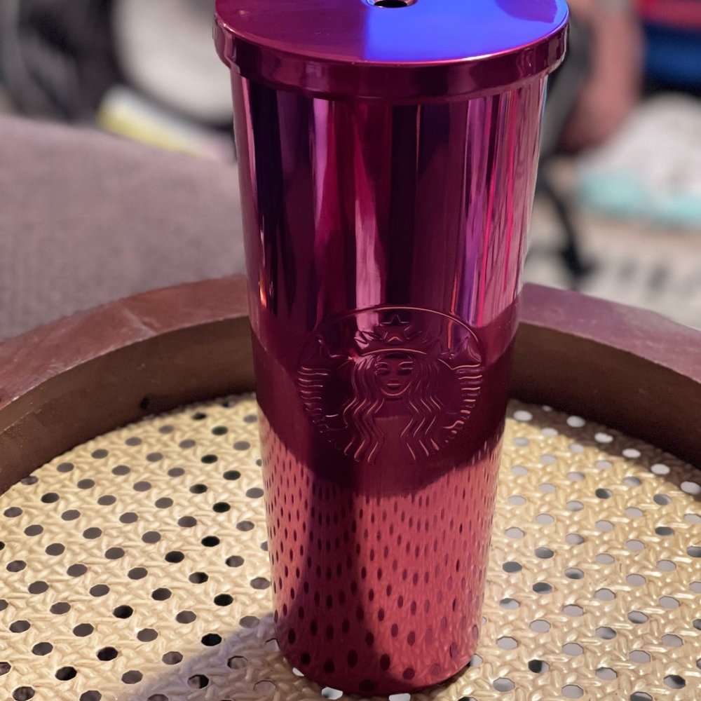 Starbucks Stainless Steel Berry Pink Large 24 oz Tumbler Cold Cup